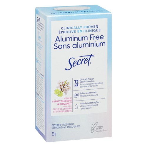 Secret Clinically Proven Aluminum-Free Deodorant Cherry Blossom & Bergamot 39 g