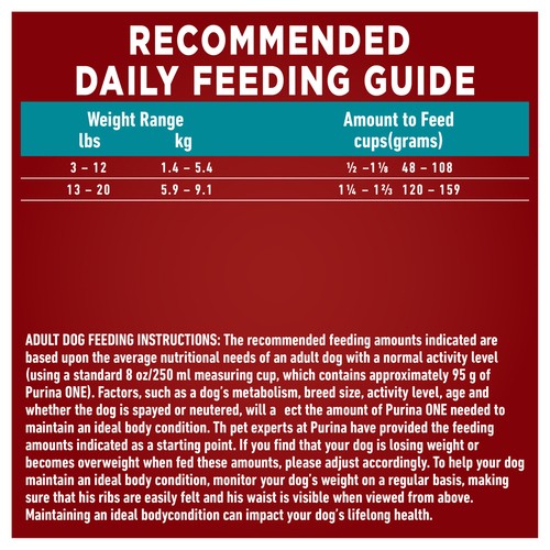 Purina ONE Dry Dog Food +Plus Small Breed Formula Beef 3.63 kg