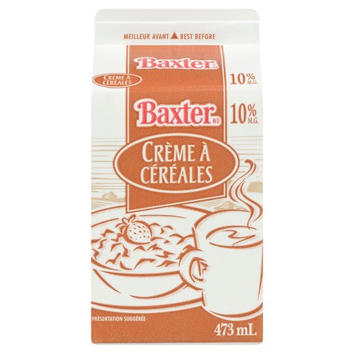 Baxter 10% Cereal Cream 473 ml
