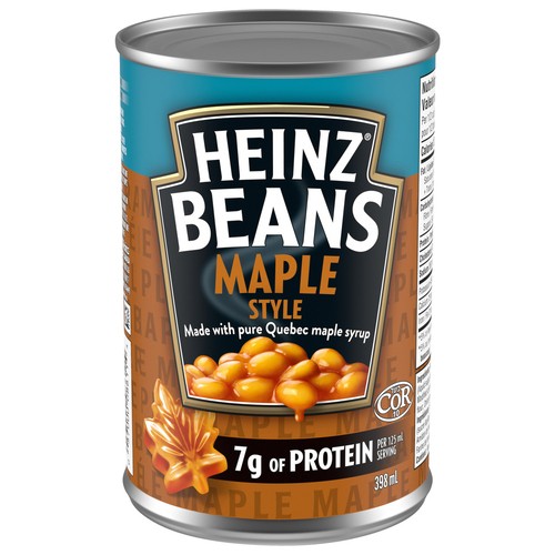 Heinz Canned Beans Maple Style with Pure Quebec Maple Syrup 398 ml