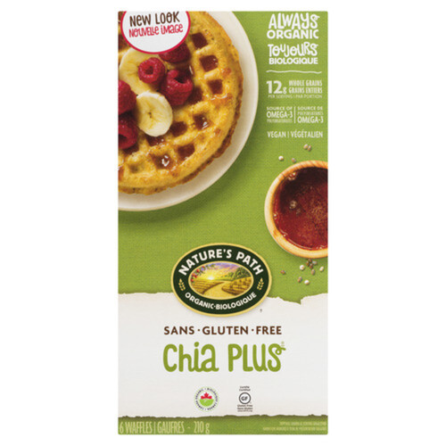 Nature's Path Gluten-Free Frozen Waffles Chia Plus 210 g