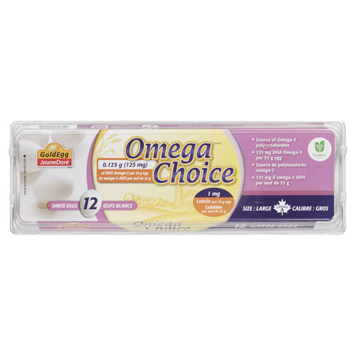 Gold Egg Omega 3 Choice White Eggs Large 12 Count Voilà Online