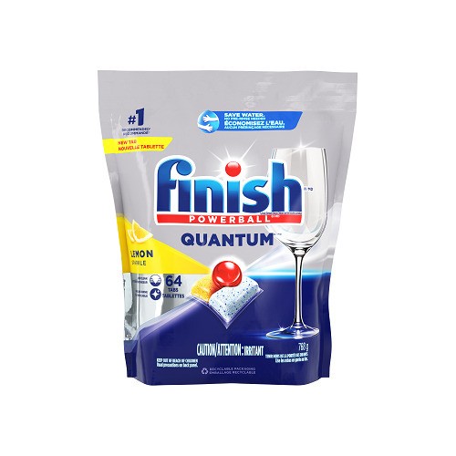 Finish Dishwasher Detergent Quantum Lemon 64 Tablets