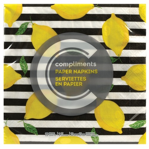 Compliments Summer Paper Napkins 3-Ply 20 Sheets