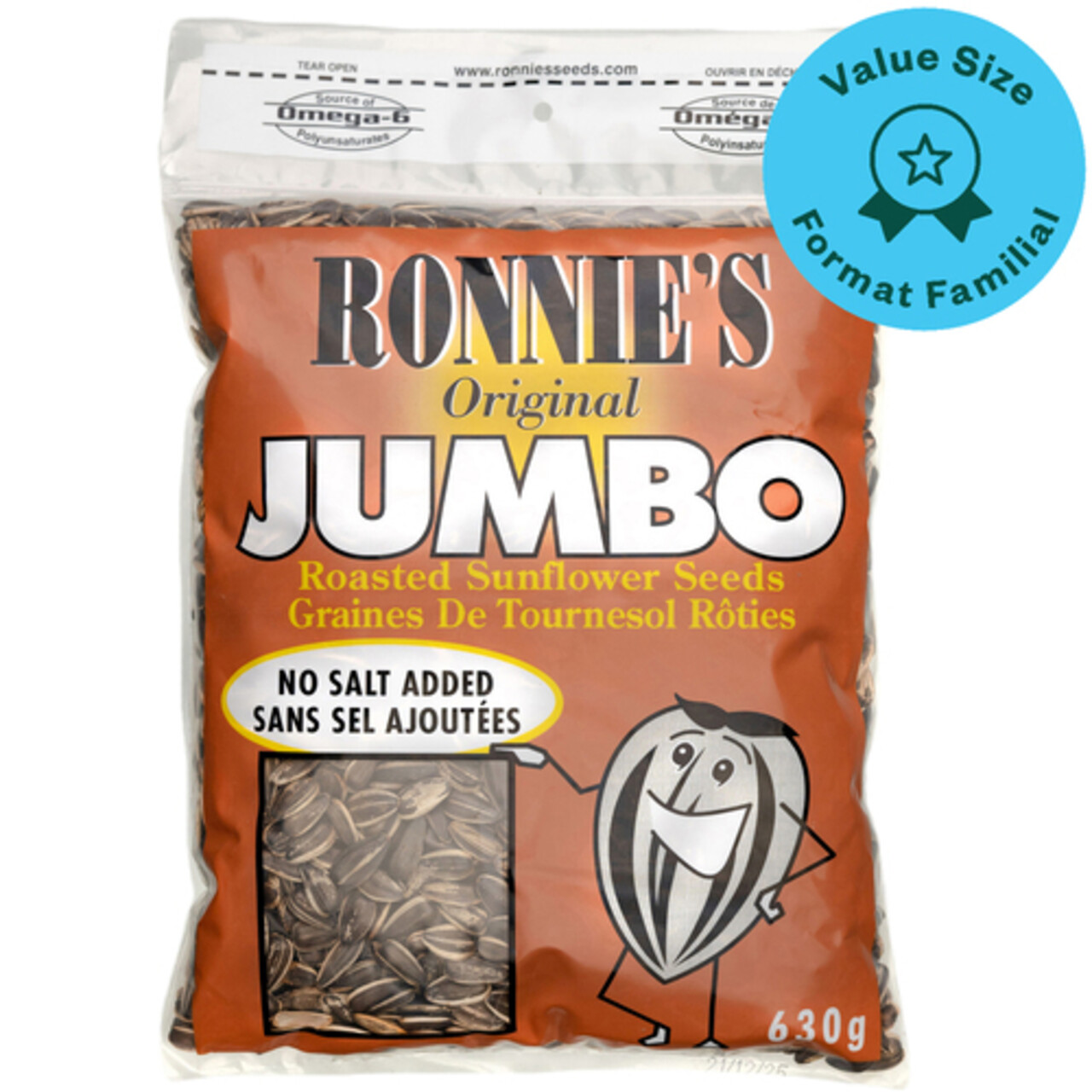 Ronnies Sunflower Seeds Non Salted Jumbo 630 g Voilà Online Groceries