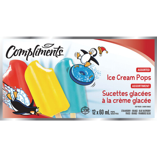 Compliments Assorted Ice Cream Pops 12 x 60 ml