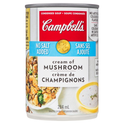 Campbell's Soup No Salt Added Cream Of Mushroom 284 ml