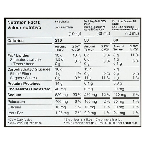 Pinty's Frozen Seasoned And Breaded Chicken Breast Chunks Bold BBQ 780 g