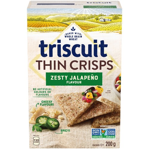 Triscuit Crackers Thin Crisps Zesty Jalepeno 200 g