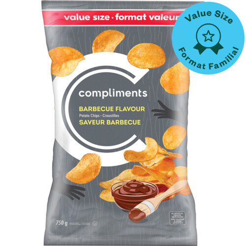 Compliments Potato Chips Barbecue 750 g