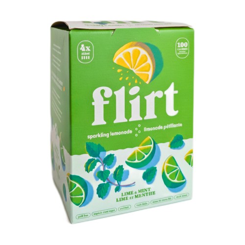 Flirt Sparkling Lemonade Lime And Mint 4 x 355 ml (cans)
