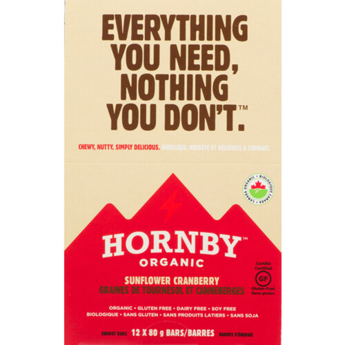 Hornby Organic Energy Bar Sunflower Cranberry 80 g Voilà Online