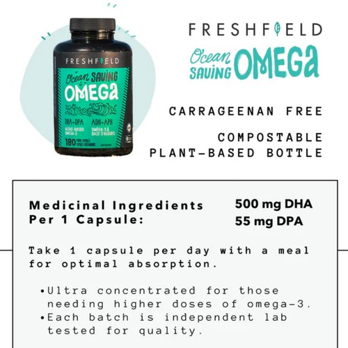 Freshfield Omega-3 Ocean Saving Vegan Capsules 60 Count