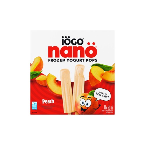 IOGO Nano Frozen Yogurt Pops Peach Real Fruit 400 ml