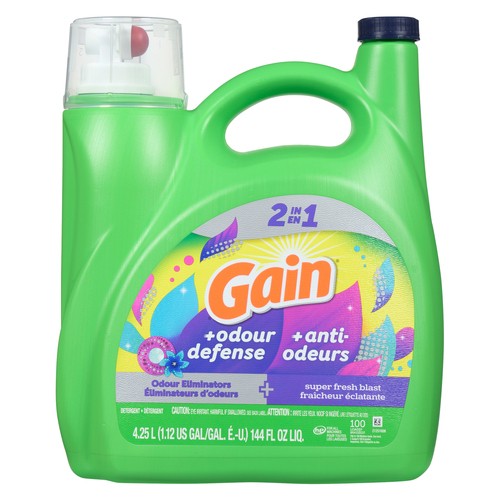 Gain Liquid Laundry Detergent High Suds Super Fresh Blast 4.25 L