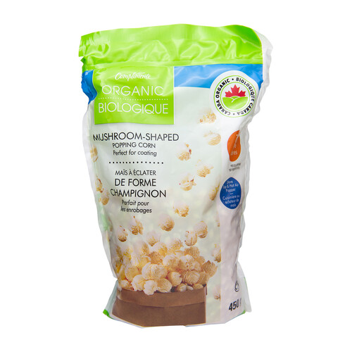 Compliments Organic Popping Corn Mushroom-Shaped 450 g