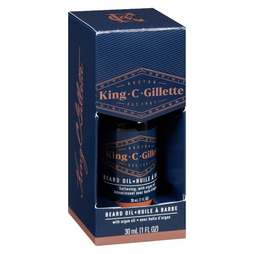 KingC Gillette Mens Beard Infused Jojoba Avocado Macad Almond Oils 1oz