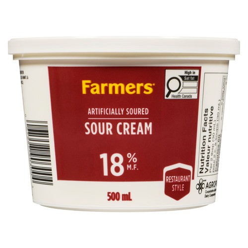 Farmers 18% Sour Cream Restaurant Style 500 ml