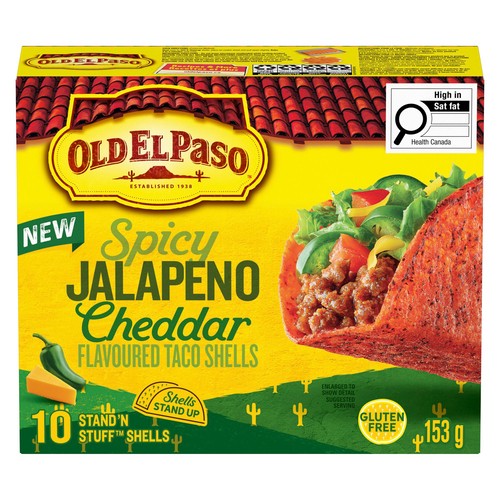 Old El Paso Taco Shells Spicy Jalapeno Cheddar 153 g