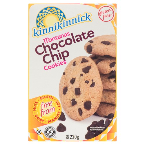 Kinnikinnick Gluten-Free Montanas Cookies Chocolate Chip 220 g