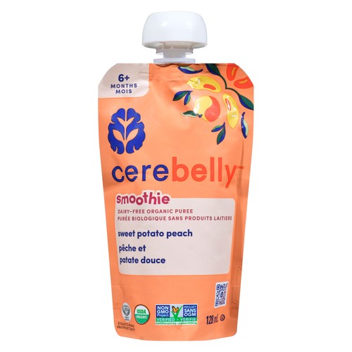 Cerbelly Sweet Potato Peach Mango Organic Smoothie 128 ML