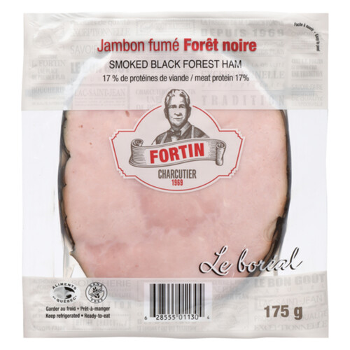 Charcuterie Fortin Ham Sliced Le Boreal Smoked Black Forest 175 g