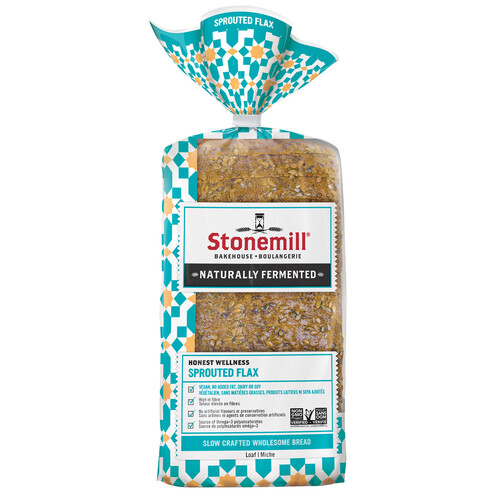 Stonemill Bakehouse Honest Wellness Sprouted Flax Bread 454 g