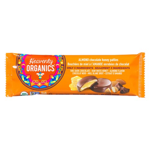 Heavenly Organics Honey Patties Almond Chocolate 33 g