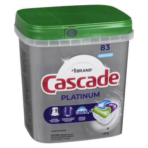 Cascade Platinum Dishwasher Action Pacs Fresh Scent 83 Count