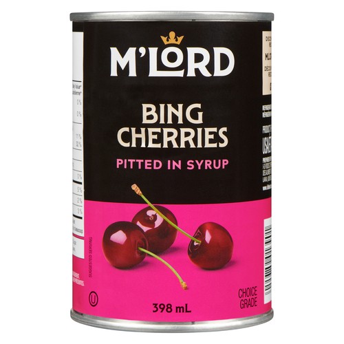 M'Lord Canned Bing Cherry Pitted In Syrup 398 ml