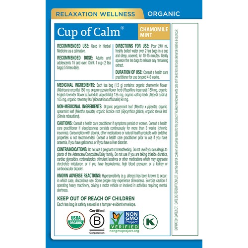 Traditional Medicinals Tea Cup Of Calm 16 Tea Bags