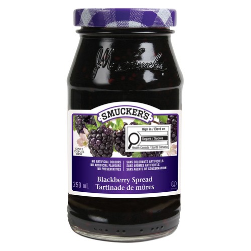 Smucker's Jam Pure Blackberry 250 ml