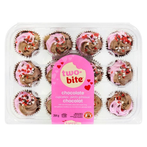 Two-Bite Cupcakes Chocolate 284 g (frozen)
