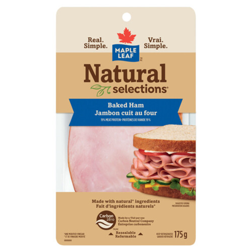 Maple Leaf Natural Selections Deli Sliced Baked Ham 175 g