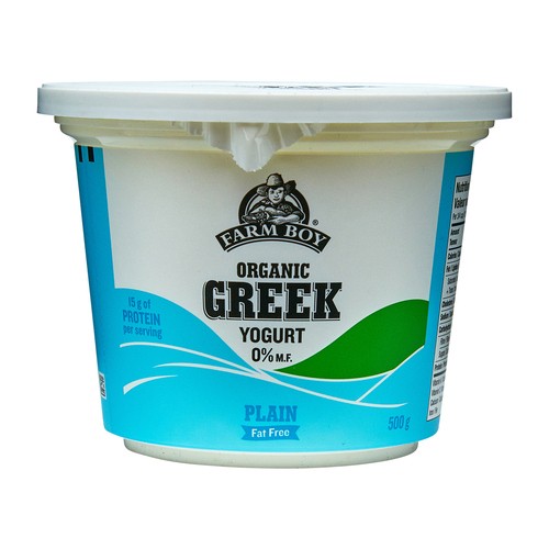Farm Boy 0% Organic Greek Yogurt Plain 500 g