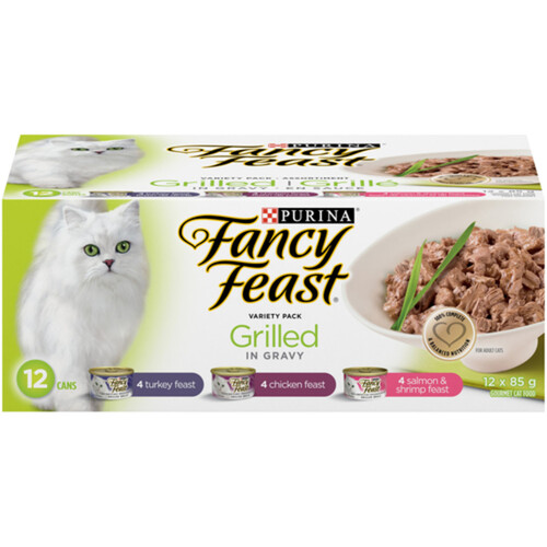 Fancy Feast Wet Cat Food  Grilled in Gravy Variety Pack 12 x 85 g
