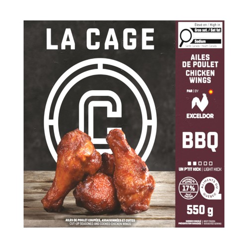 La Cage Frozen Chicken Wings BBQ 550 g