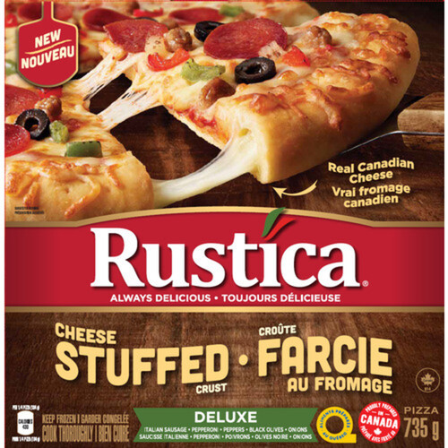 Rustica Frozen Stuffed Crust Deluxe Pizza 735 g