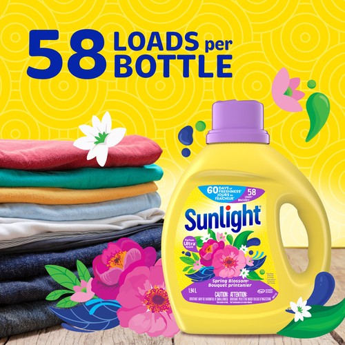 Sunlight Liquid Laundry Detergent Spring Blossom 1.94 L