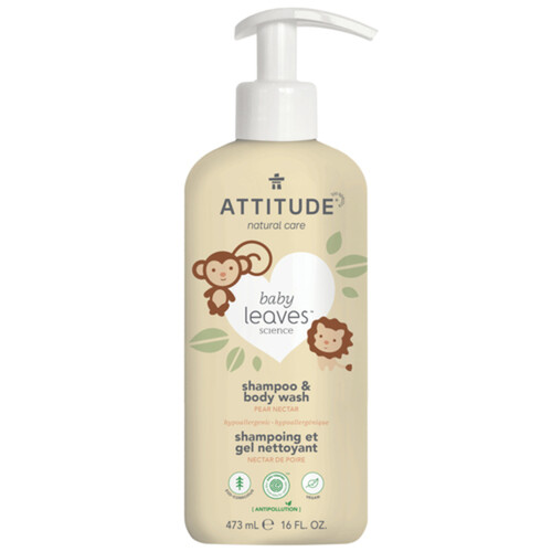 Attitude Baby Leaves 2-In-1 Shampoo & Body Wash Pear Nectar 473 ml