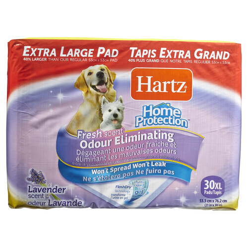 Hartz Home Protection Dog Pads Extra Large Lavender 30 Pack