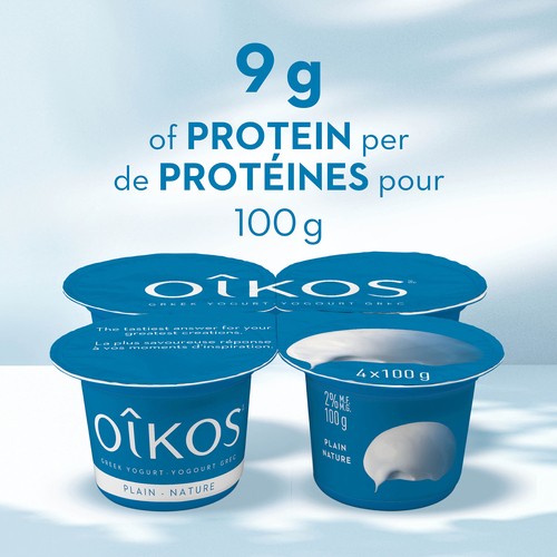 Oikos 2% Greek Yogurt Plain 4 x 100 g