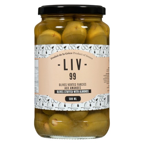 LIV99 Olives Stuffed With Almond 580 ml