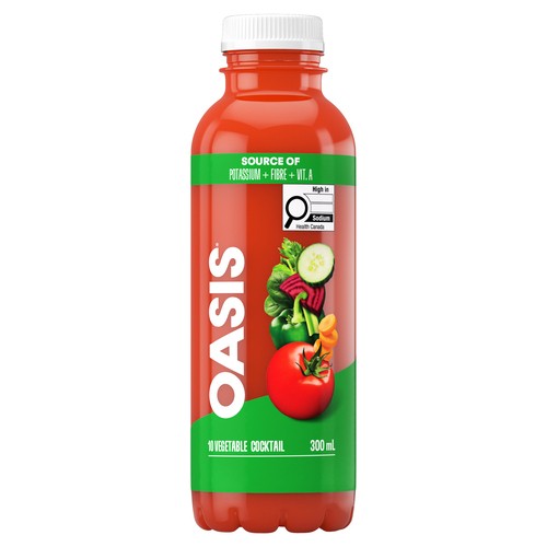 Oasis Cocktail Ten Vegetables 6 x 300 ml (bottles)