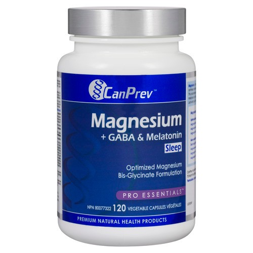 CanPrev Gaba & Melatonin Sleep Magnesium Vegetable Capsules 120 Count