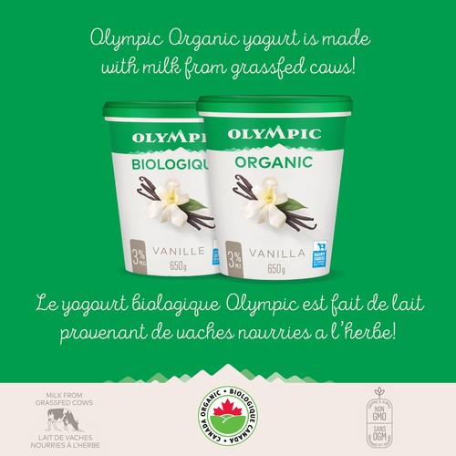 Olympic Organic 3% Yogurt Vanilla 650 g