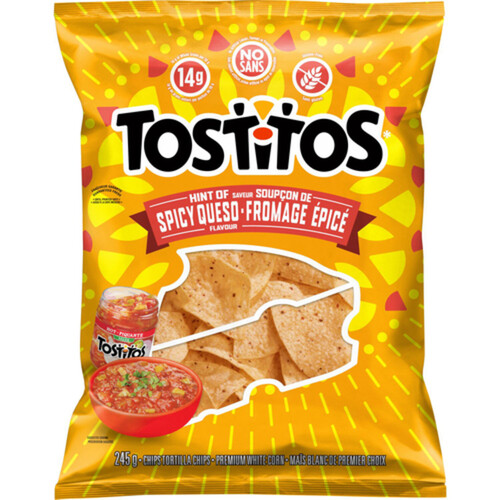 Tostitos Tortilla Chips Hint of Spicy Queso 245 g