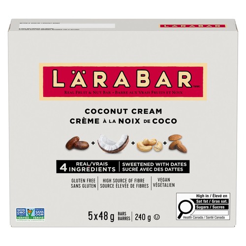 Lärabar Gluten-Free Fruit & Nut Energy Bar Coconut Cream 5 x 48 g