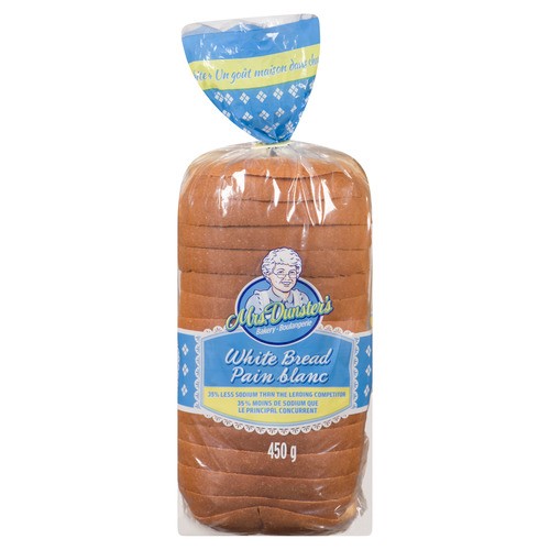 Mrs Dunster 35% Less Sodium Bread White 450  g
