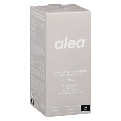 Alea Organic Cotton Tampons With Applicator Super 14 Count